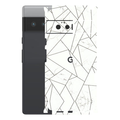 Google Pixel Phone Skins (All Models) - Luxury White Marble Effect - 3D Embossed Finish (L-168) Google Pixel 6 PRO