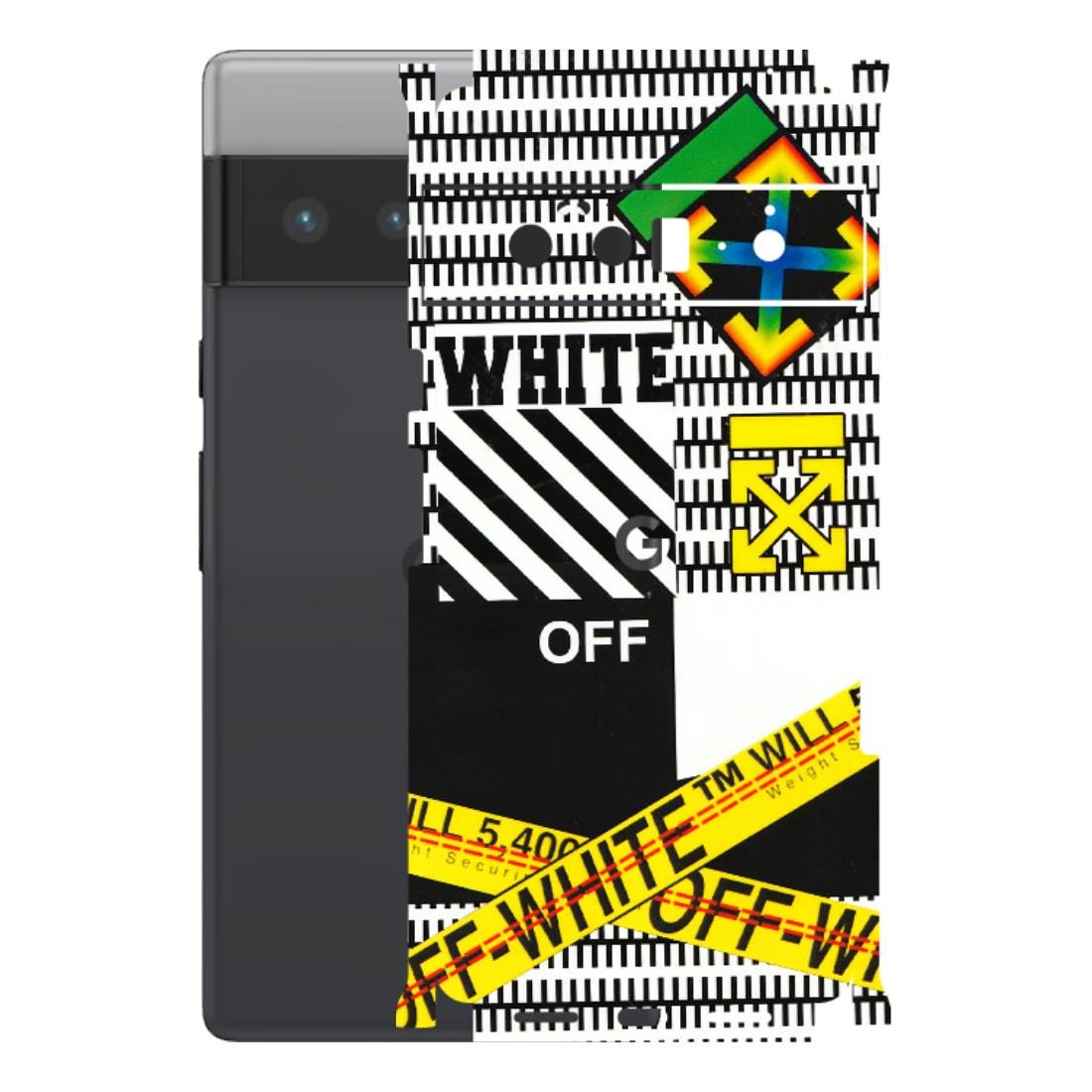 Google Pixel Phone Skins (All Models) - White Off Abstract - 3D Embossed Finish (L-172) Google Pixel 6 PRO