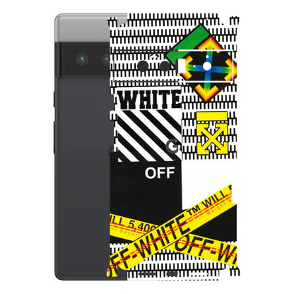 Google Pixel Phone Skins (All Models) - White Off Abstract - 3D Embossed Finish (L-172) Google Pixel 6 PRO