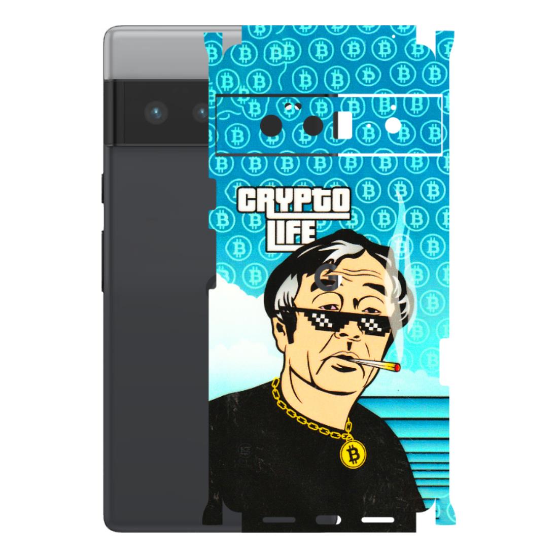 Google Pixel Phone Skins (All Models) - Crypto Thug Life - 3D Embossed Finish (L-179) Google Pixel 6 PRO