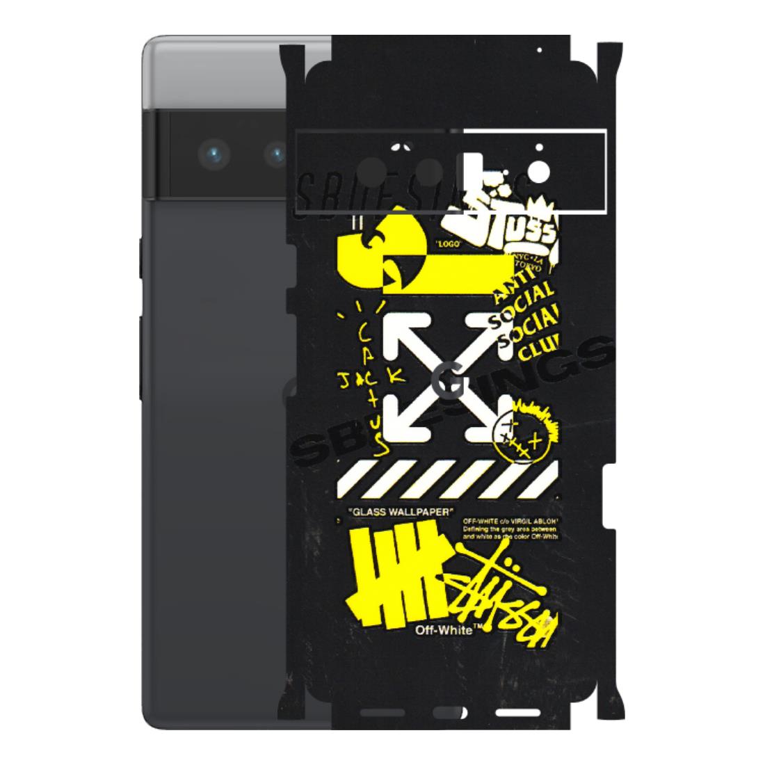 Google Pixel Phone Skins (All Models) - Anti Social Graffiti - 3D Embossed Finish (L-198) Google Pixel 6 PRO