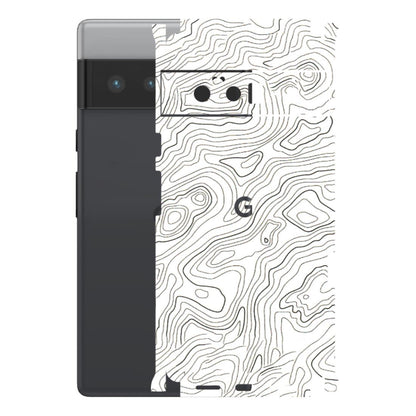 Google Pixel Phone Skins (All Models) - White Black Swirls - 3D Embossed Finish (L-219) Google Pixel 6 PRO