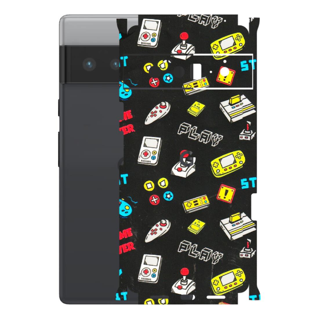 Google Pixel Phone Skins (All Models) - Gaming Doodles - 3D Embossed Finish (L-224) Google Pixel 6 PRO