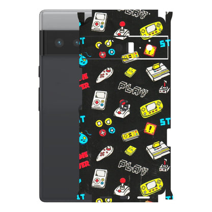 Google Pixel Phone Skins (All Models) - Gaming Doodles - 3D Embossed Finish (L-224) Google Pixel 6 PRO