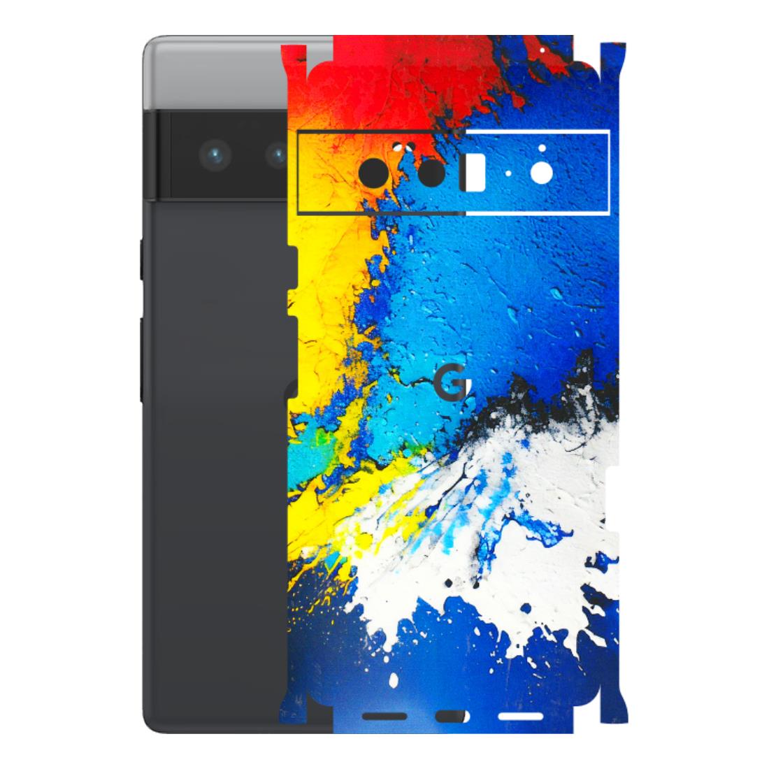 Google Pixel Phone Skins (All Models) - Acrylic Paint Spill - 3D Embossed Finish (L-229) Google Pixel 6 PRO