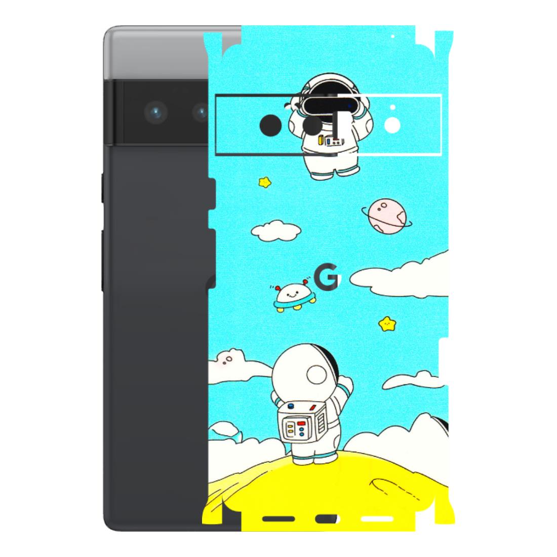 Google Pixel Phone Skins (All Models) - Blue Skies Astro Float - 3D Embossed Finish (L-230) Google Pixel 6 PRO