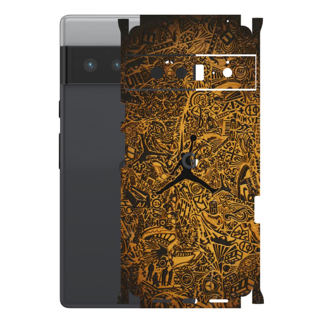 Google Pixel Phone Skins (All Models) - Premium Gold Basketball Player - 3D Embossed Finish (L-236) Google Pixel 6 PRO