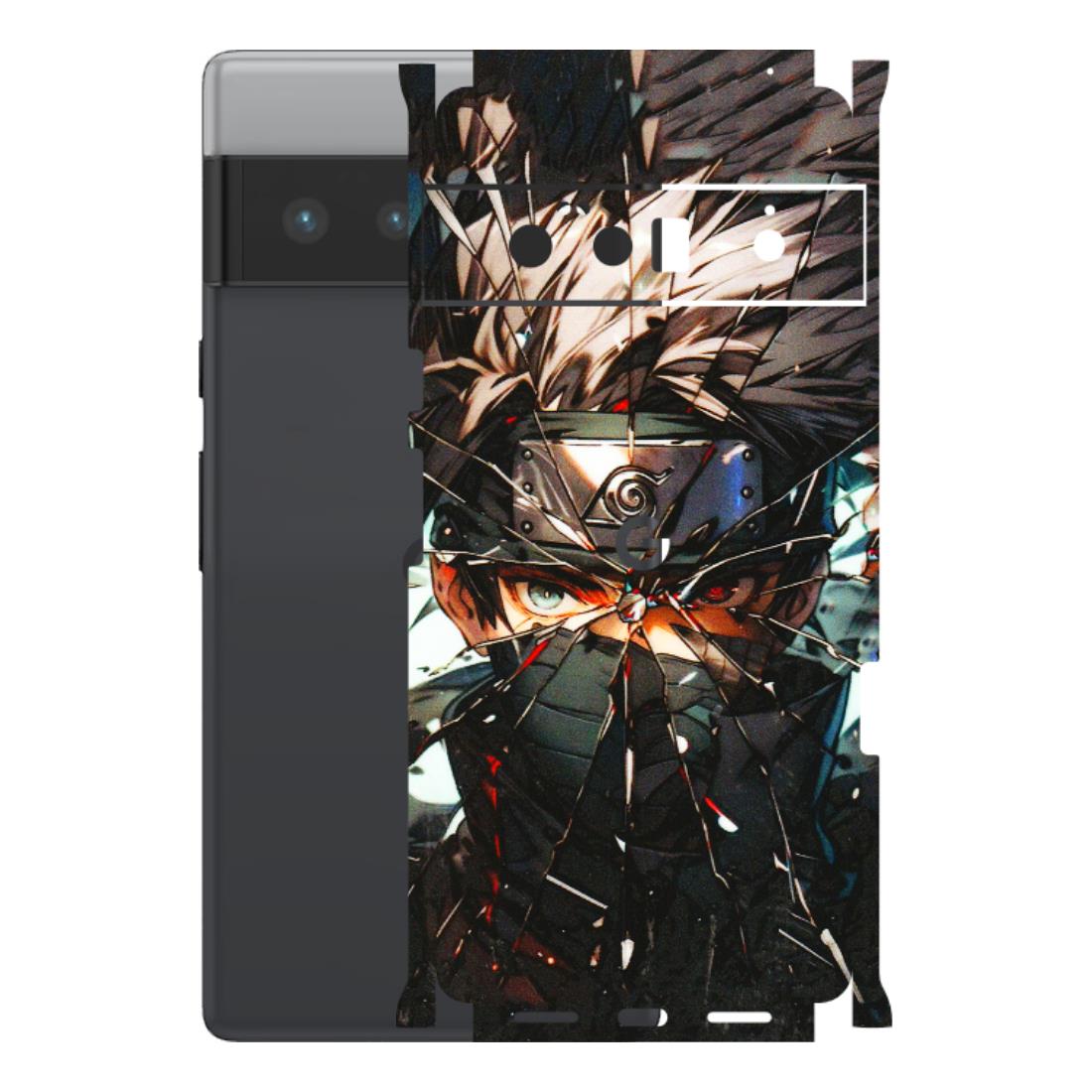 Google Pixel Phone Skins (All Models) - Kakashi Shattered Glass Effect - 3D Embossed Finish (L-237) Google Pixel 6 PRO