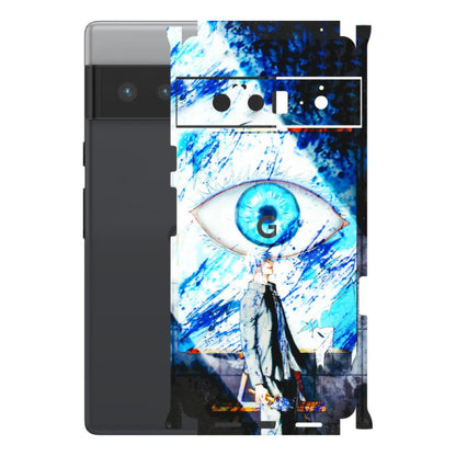 Google Pixel Phone Skins (All Models) - Gojo Satoru evil eye - 3D Embossed Finish (L-239) Google Pixel 6 PRO