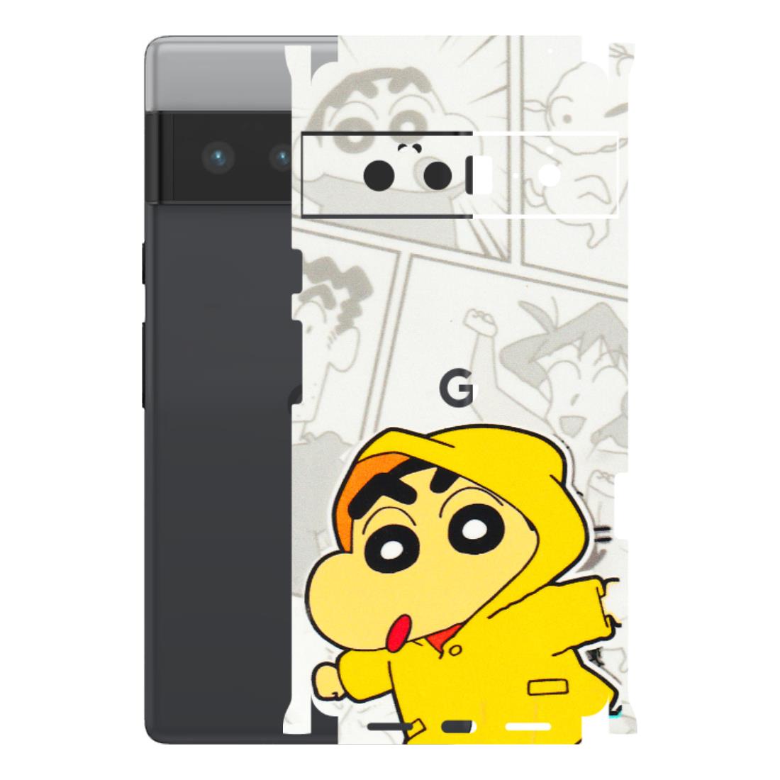 Google Pixel Phone Skins (All Models) - Yellow Shinchan Comic - 3D Embossed Finish (L-246) Google Pixel 6 PRO