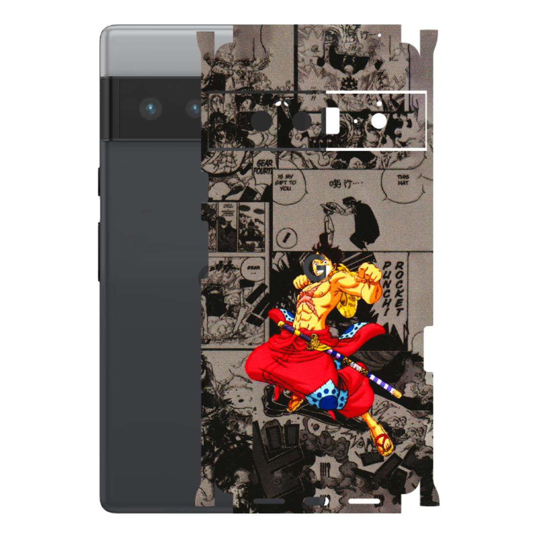 Google Pixel Phone Skins (All Models) - One Piece Rocket Punch Manga - 3D Embossed Finish (L-25) Google Pixel 6 PRO