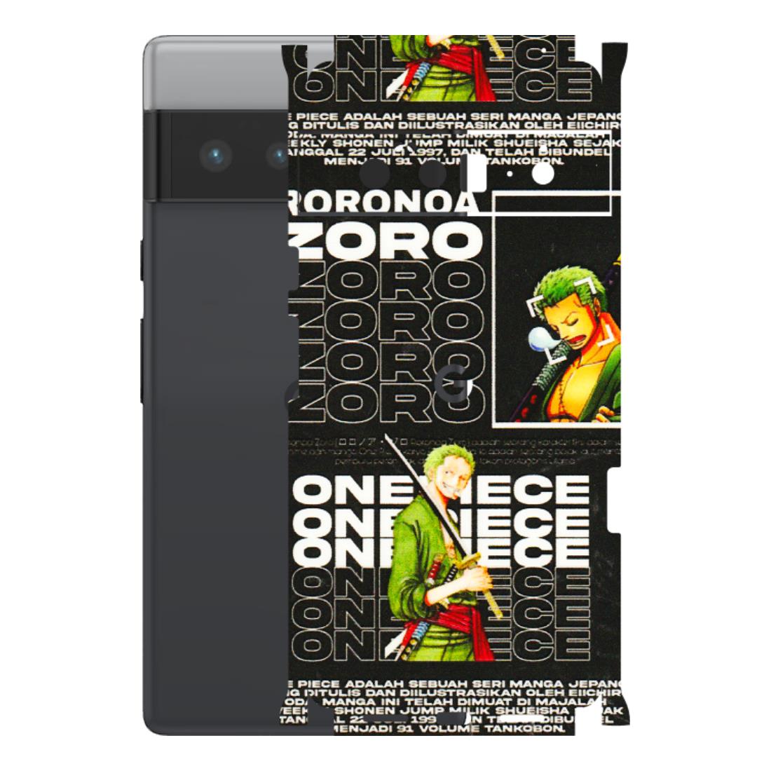 Google Pixel Phone Skins (All Models) - One Piece Zoro - 3D Embossed Finish (L-250) Google Pixel 6 PRO