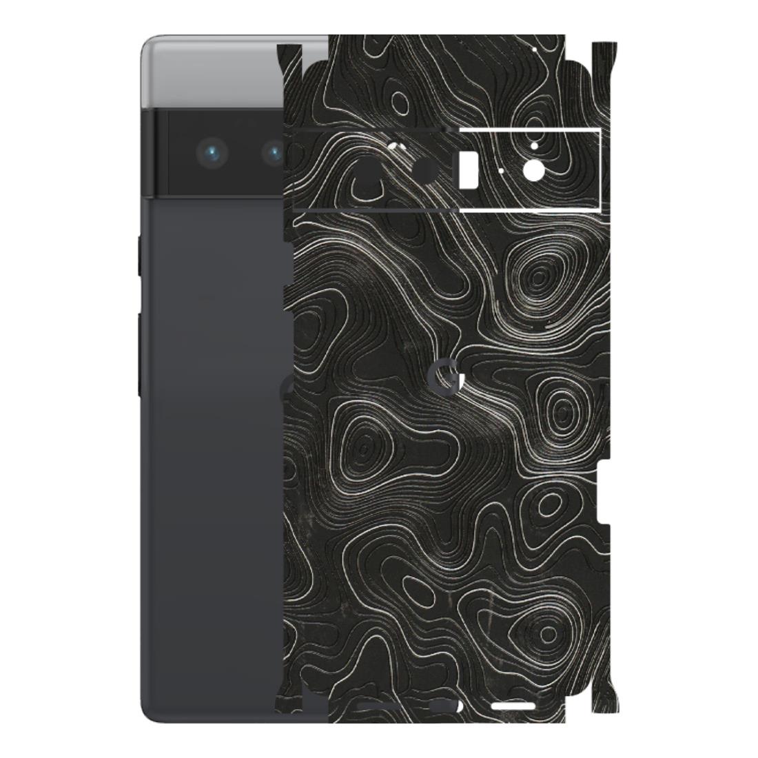 Google Pixel Phone Skins (All Models) - Abstract White Line Map - 3D Embossed Finish (L-269) Google Pixel 6 PRO