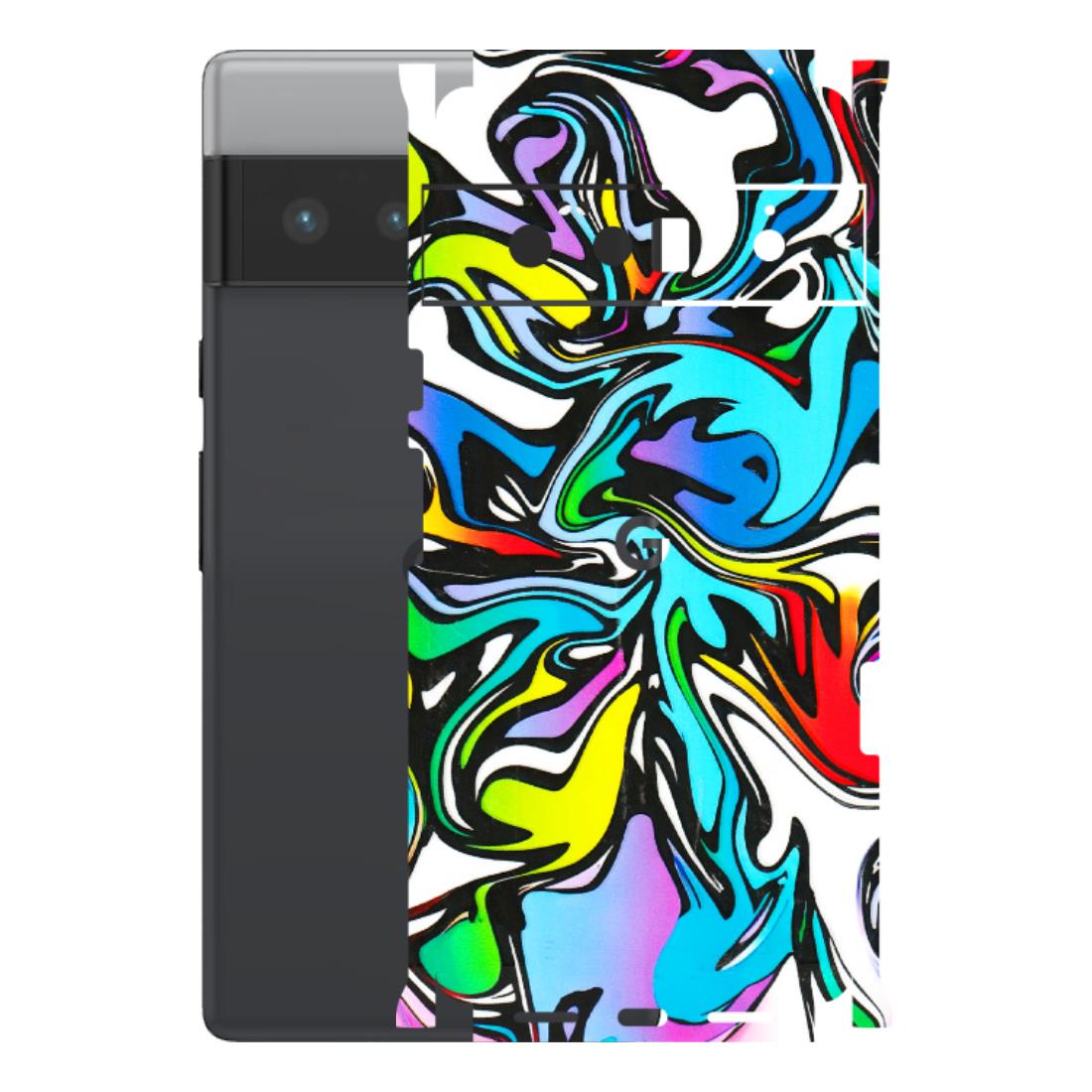 Google Pixel Phone Skins (All Models) - Abstract Colour Paints - 3D Embossed Finish (L-271) Google Pixel 6 PRO