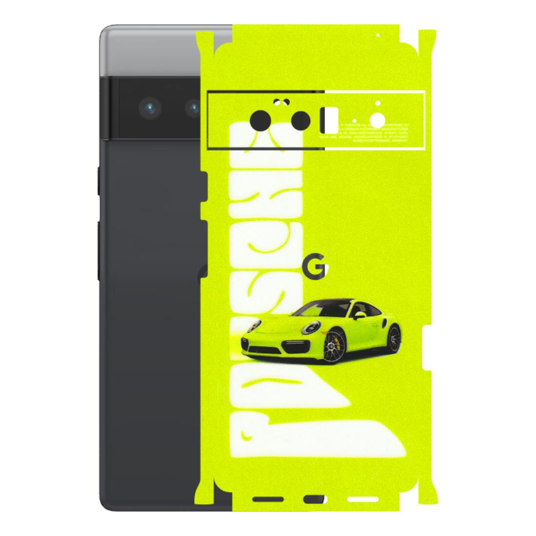 Google Pixel Phone Skins (All Models) - Lime Green Porche - 3D Embossed Finish (L-30) Google Pixel 6 PRO