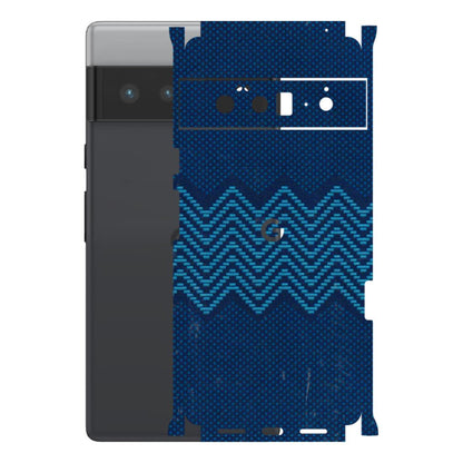 Google Pixel Phone Skins (All Models) - Blue Sober Waves - 3D Embossed Finish (L-306) Google Pixel 6 PRO
