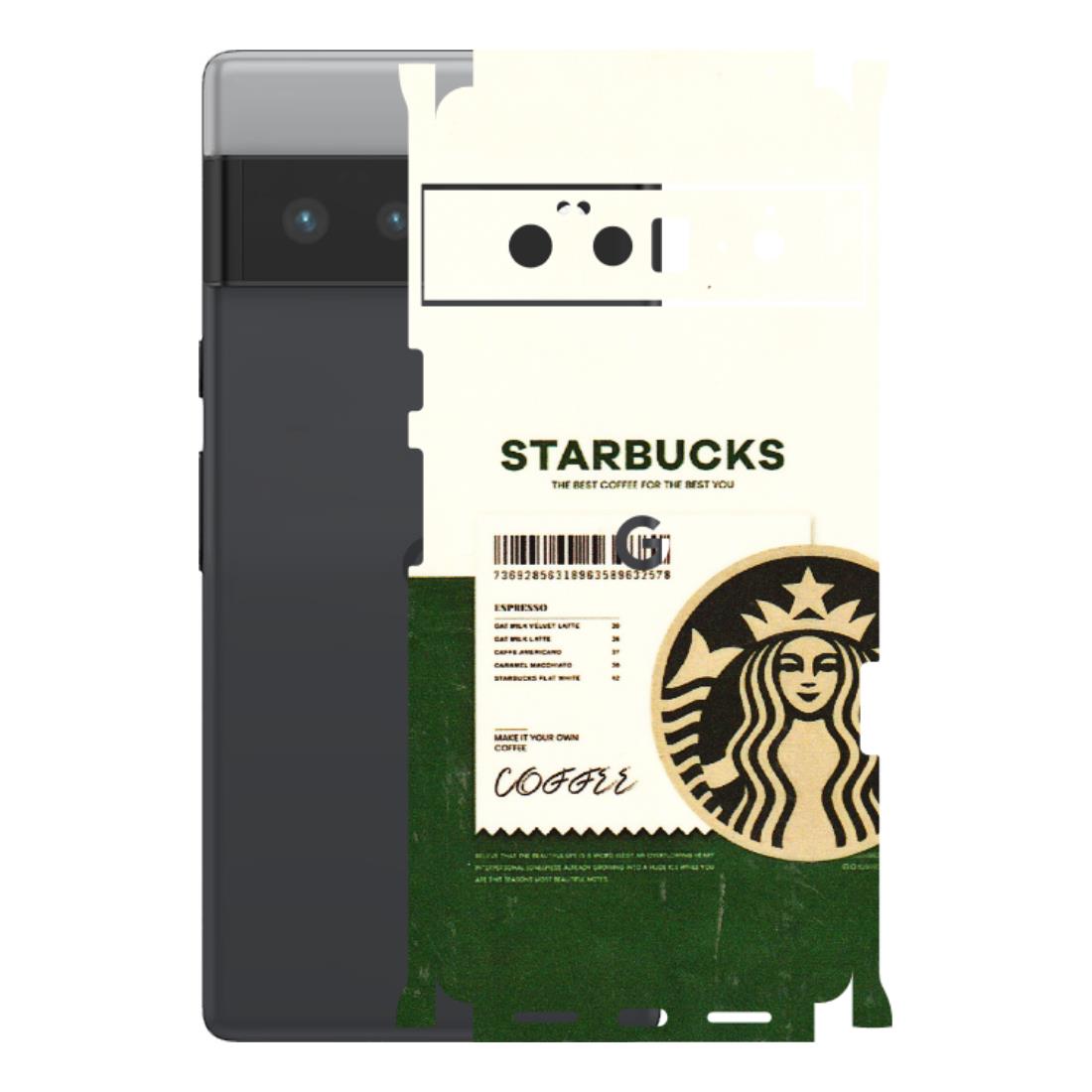 Google Pixel Phone Skins (All Models) - Starbucks Barcode - 3D Embossed Finish (L-308) Google Pixel 6 PRO