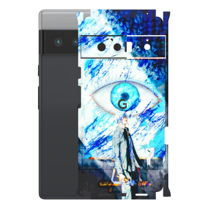 Google Pixel Phone Skins (All Models) - Anime Sea Blue Eye - 3D Embossed Finish (L-318) Google Pixel 6 PRO