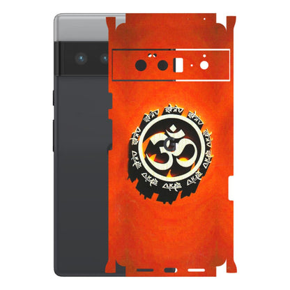 Google Pixel Phone Skins (All Models) - Aum Shiv Orange - 3D Embossed Finish (L-32) Google Pixel 6 PRO