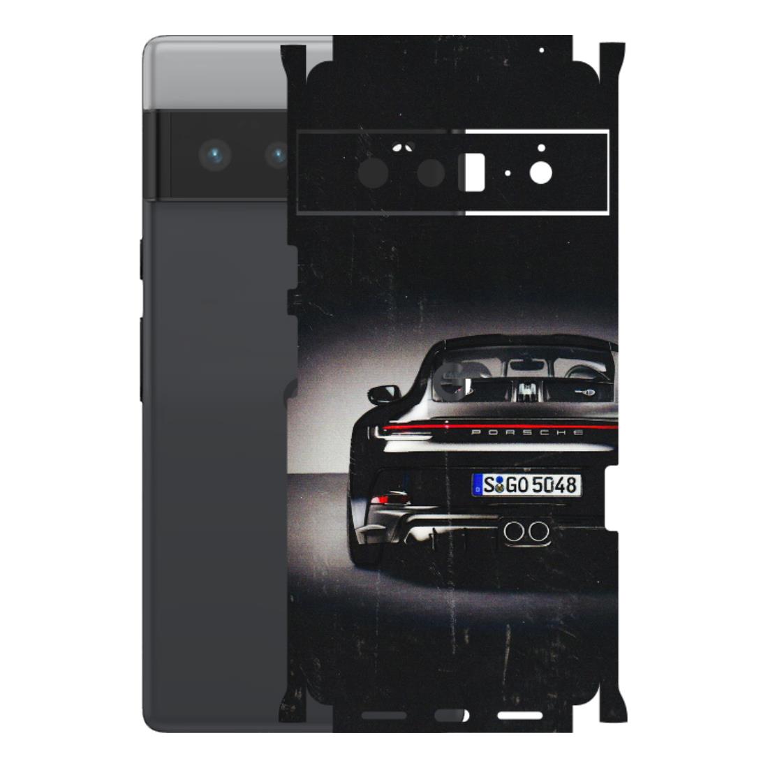 Google Pixel Phone Skins (All Models) - New Black Porsche GT3 - 3D Embossed Finish (L-327) Google Pixel 6 PRO