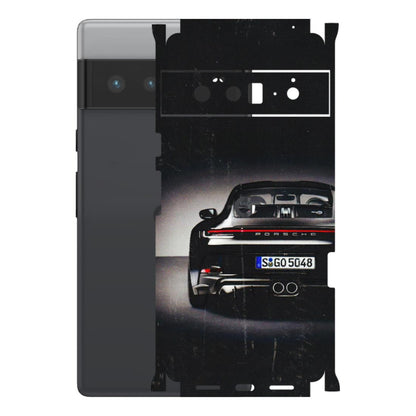 Google Pixel Phone Skins (All Models) - New Black Porsche GT3 - 3D Embossed Finish (L-327) Google Pixel 6 PRO