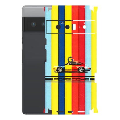 Google Pixel Phone Skins (All Models) - Multicolour Porche - 3D Embossed Finish (L-39) Google Pixel 6 PRO