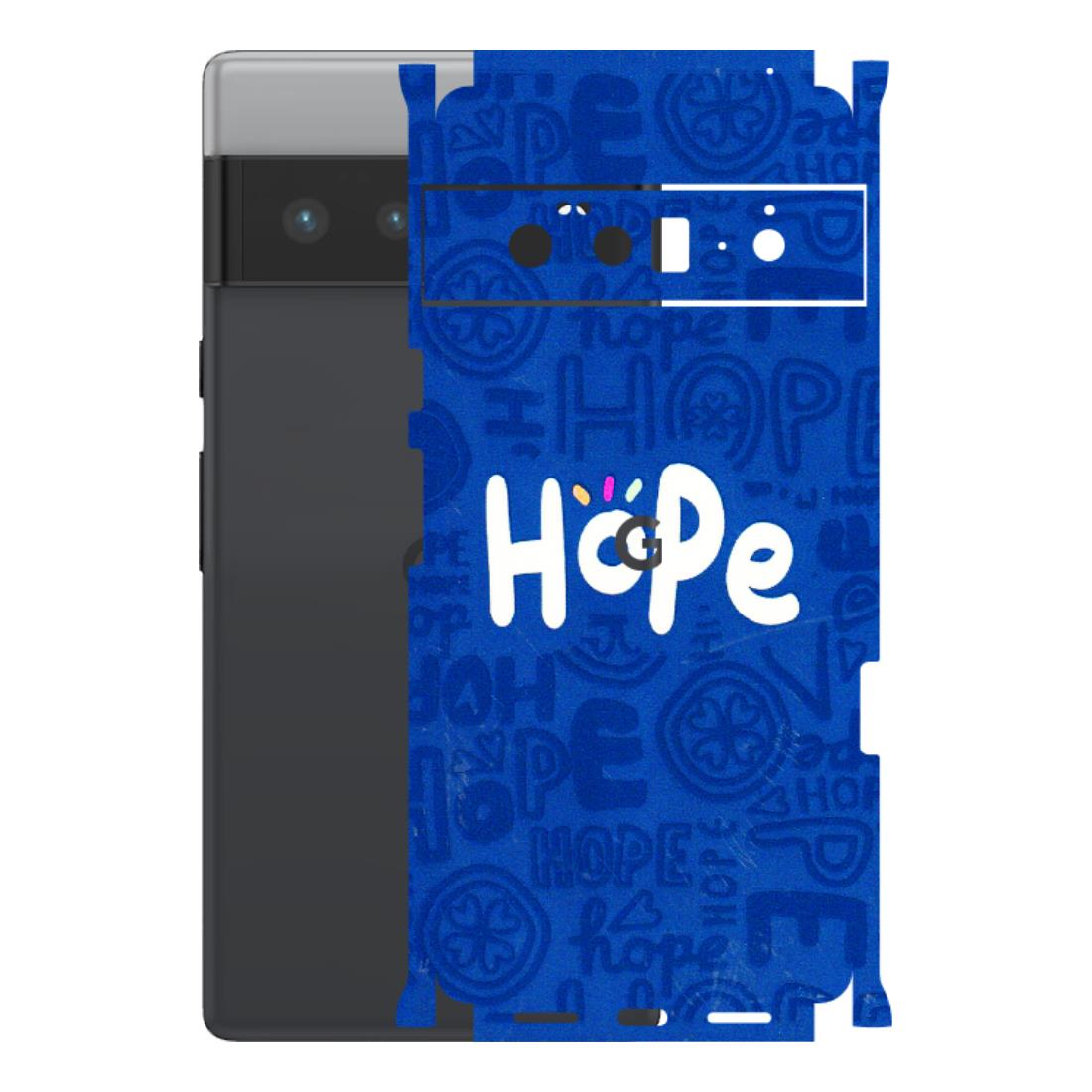 Google Pixel Phone Skins (All Models) - Hope Doodles Blue - 3D Embossed Finish (L-43) Google Pixel 6 PRO