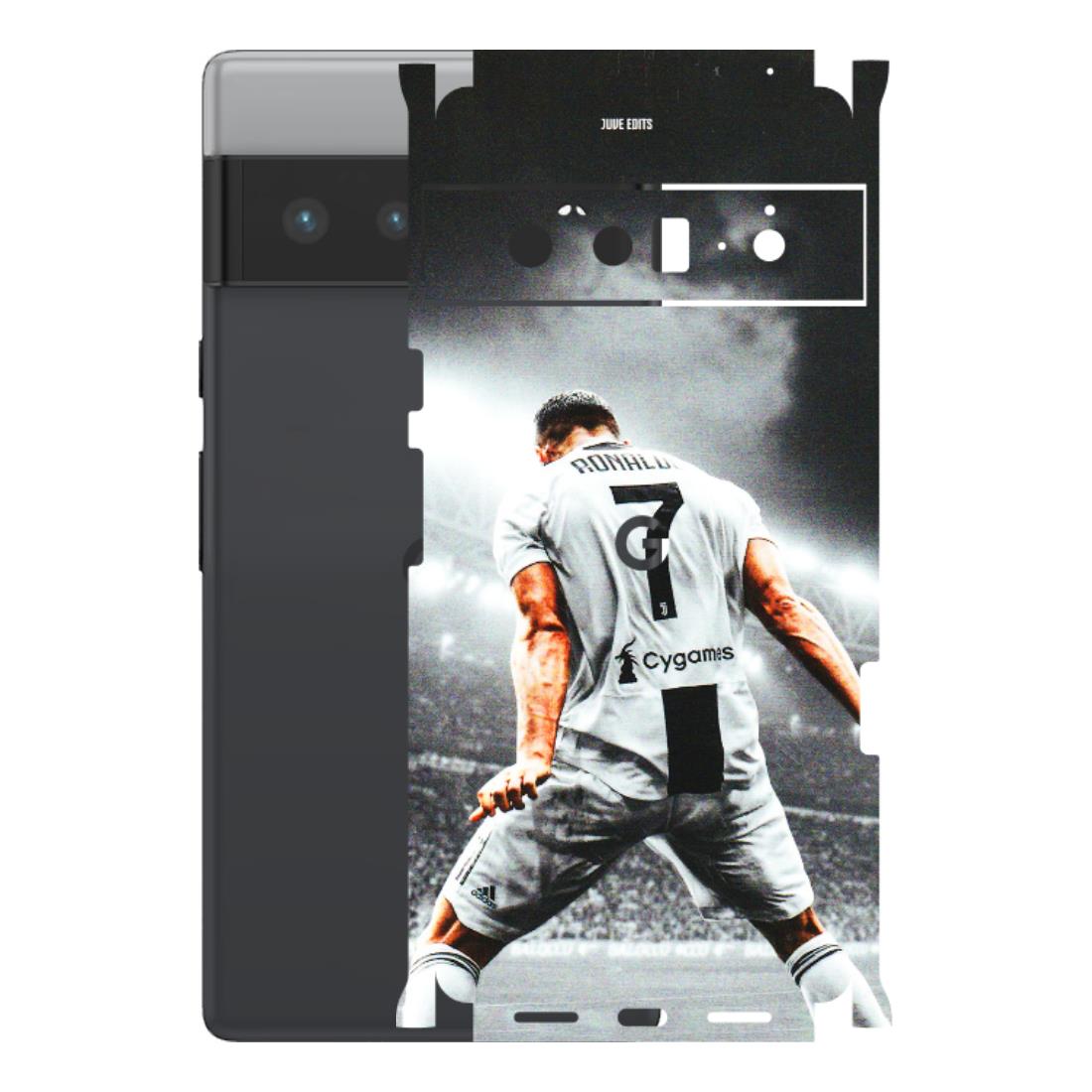 Google Pixel Phone Skins (All Models) - Ronaldo CR7 Crazy - 3D Embossed Finish (L-44) Google Pixel 6 PRO