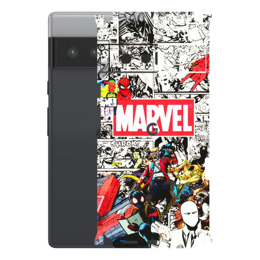 Google Pixel Phone Skins (All Models) - Marvel Colorful Comic - 3D Embossed Finish (L-64) Google Pixel 6 PRO