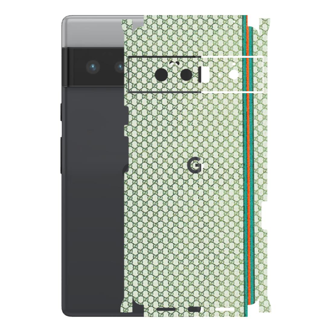 Google Pixel Phone Skins (All Models) - Gucci Fabric Pattern - 3D Embossed Finish (L-73) Google Pixel 6 PRO
