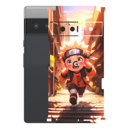 Google Pixel Phone Skins (All Models) - Naruto Cute Toon Running - Matte Finish (M-04) Google Pixel 6 PRO