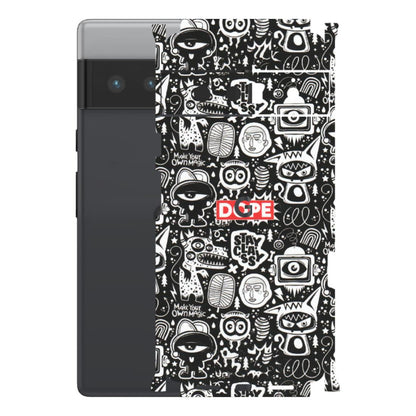Google Pixel Phone Skins (All Models) - Dope Stay Classy Black Doodles - Matte Finish (M-126) Google Pixel 6 PRO