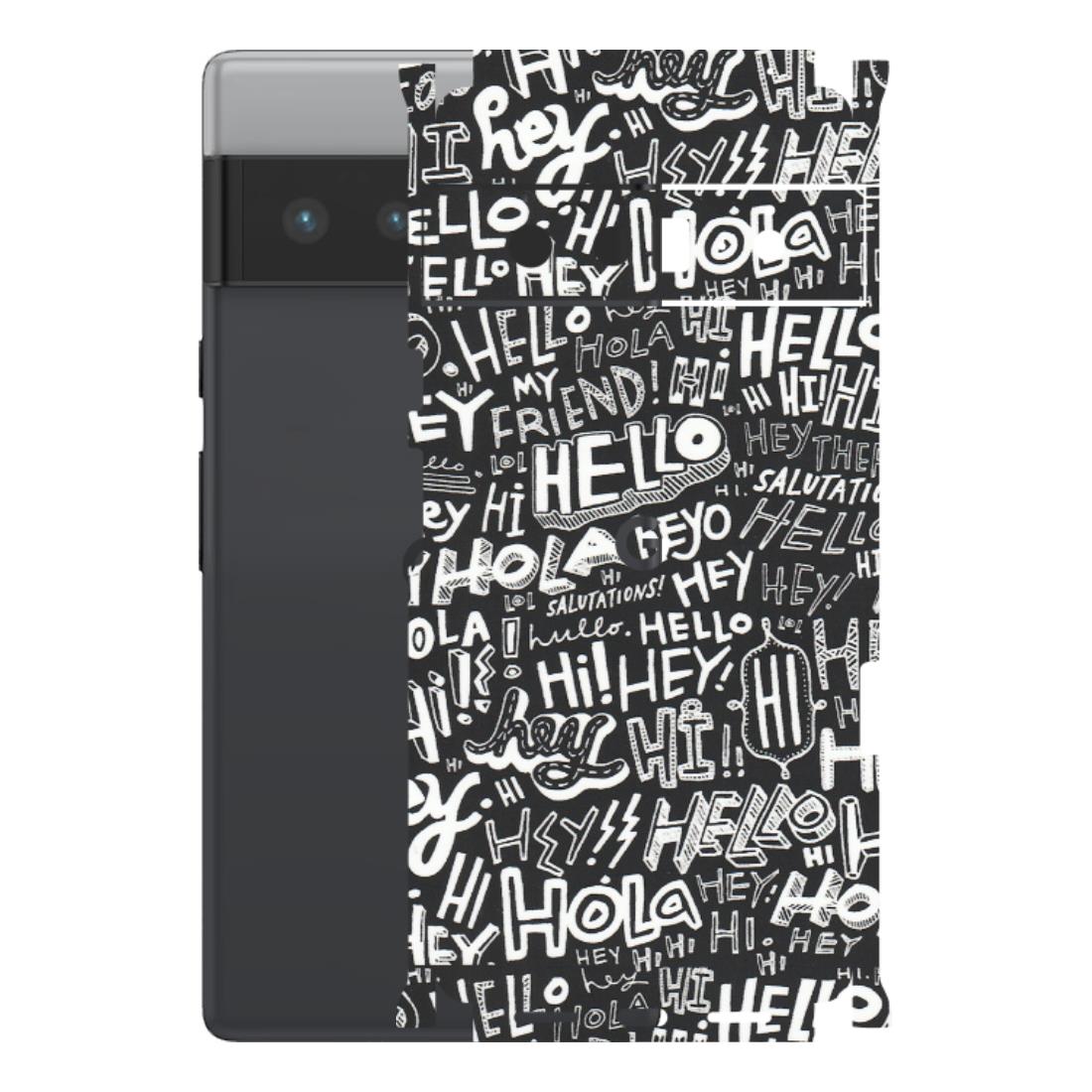Google Pixel Phone Skins (All Models) - Hi Hello Doodles - Matte Finish (M-25) Google Pixel 6 PRO