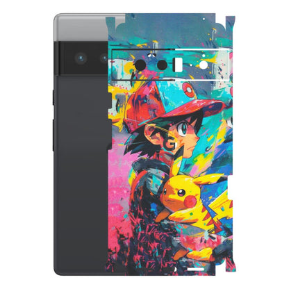 Google Pixel Phone Skins (All Models) - Ash & Pikachu - Matte Finish (M-26) Google Pixel 6 PRO