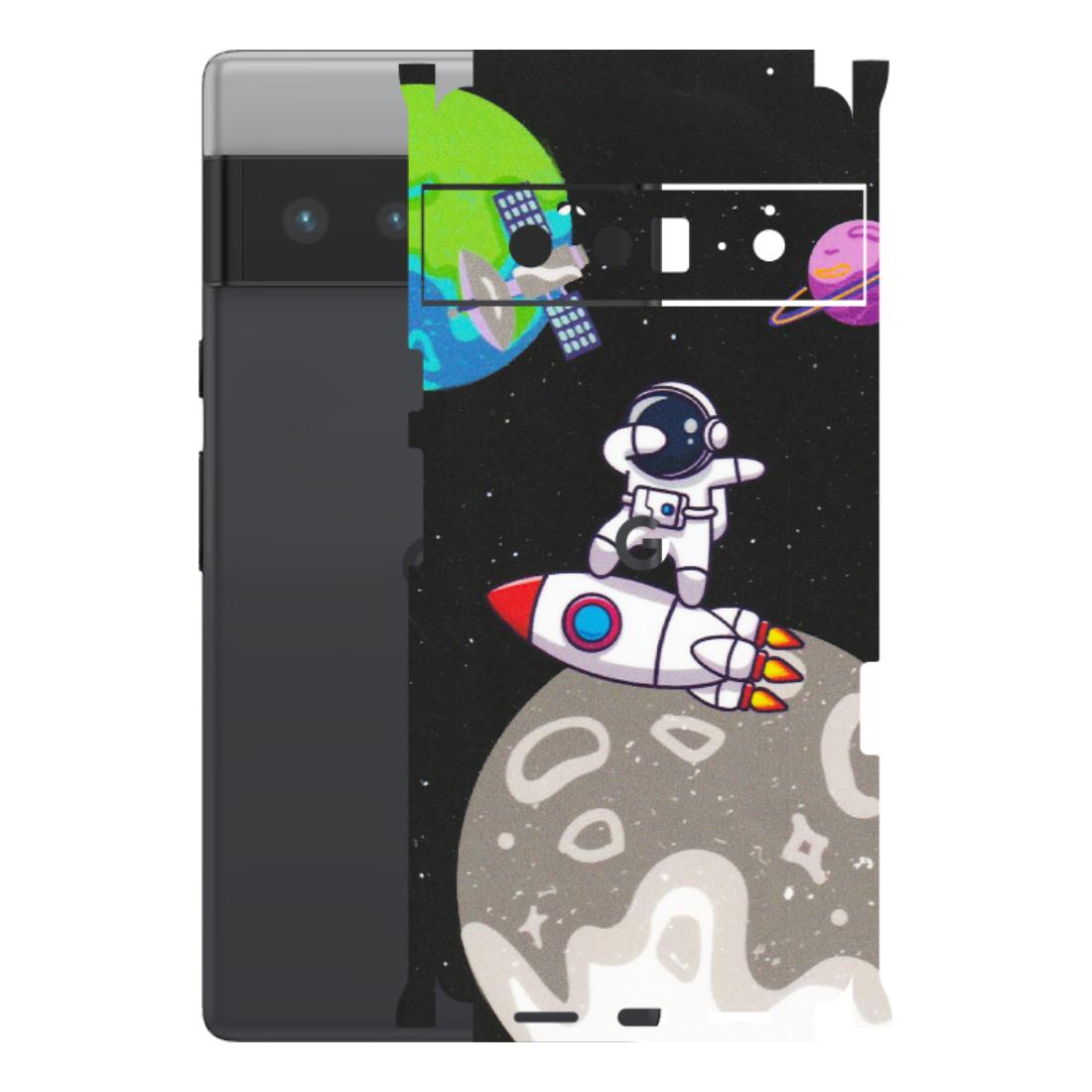 Google Pixel Phone Skins (All Models) - Astronaut Vibing Toon Running - Matte Finish (M-39) Google Pixel 6 PRO