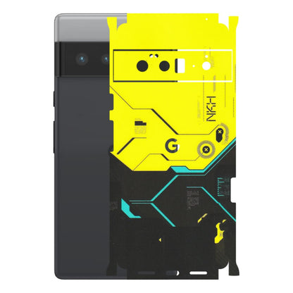 Google Pixel Phone Skins (All Models) - Black Yellow Technica - Matte Finish (M-53) Google Pixel 6 PRO