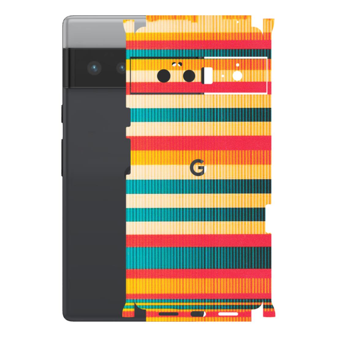 Google Pixel Phone Skins (All Models) - Colourful Stripes Soothing Effect - Matte Finish (M-86) Google Pixel 6 PRO
