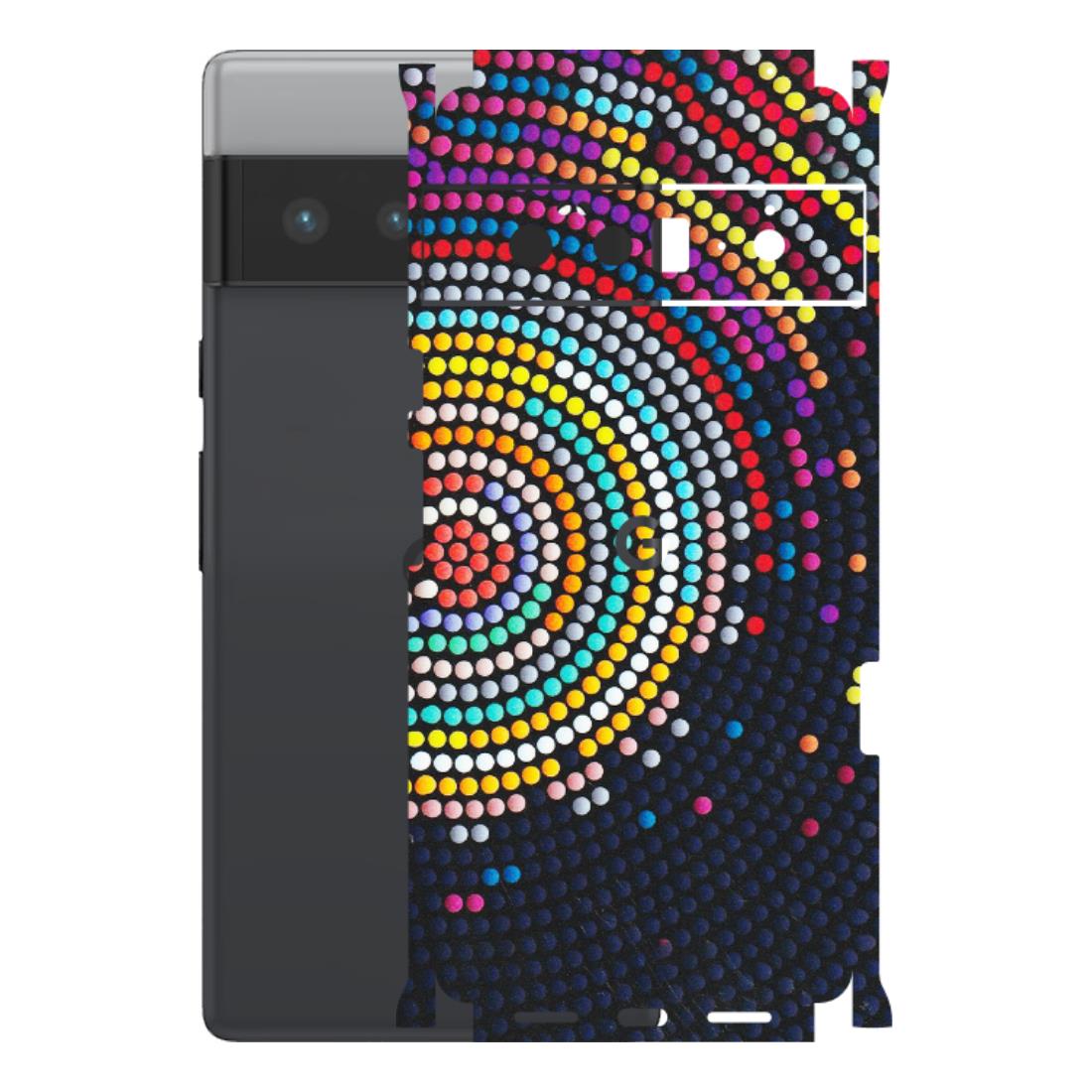 Google Pixel Phone Skins (All Models) - Rainbow Dot Mandala - Matte Finish (M-97) Google Pixel 6 PRO