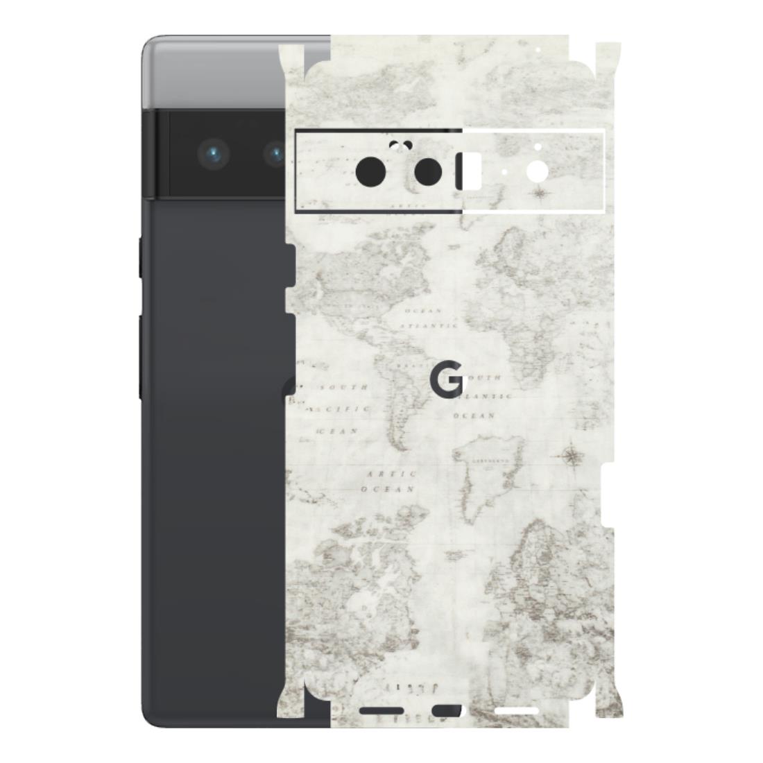 Google Pixel Phone Skins (All Models) - World Travel Map - Transparent Finish (T-04) Google Pixel 6 PRO