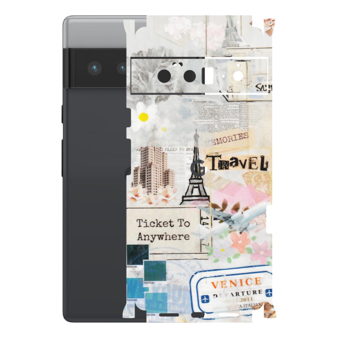 Google Pixel Phone Skins (All Models) - Travel Memories - Transparent Finish (T-09) Google Pixel 6 PRO