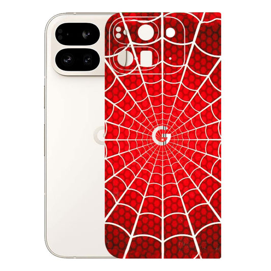 Google Pixel Phone Skins (All Models) - Classic Spidey Web - 3D Embossed Finish (L-115) Google Pixel 9 PRO FOLD