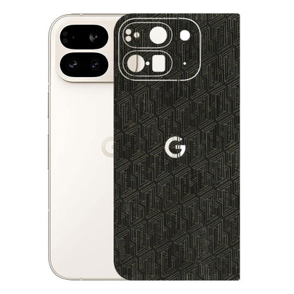 Google Pixel Phone Skins (All Models) - Black Abstract Pattern - 3D Embossed Finish (L-117) Google Pixel 9 PRO FOLD