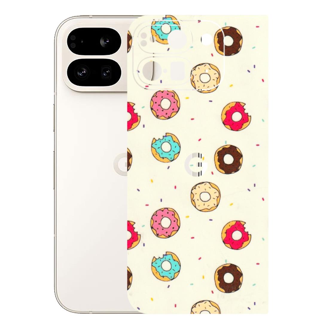 Google Pixel Phone Skins (All Models) - Mini Donuts Doodle Art - 3D Embossed Finish (L-122) Google Pixel 9 PRO FOLD
