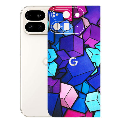 Google Pixel Phone Skins (All Models) - Cube Doodle - 3D Embossed Finish (L-141) Google Pixel 9 PRO FOLD