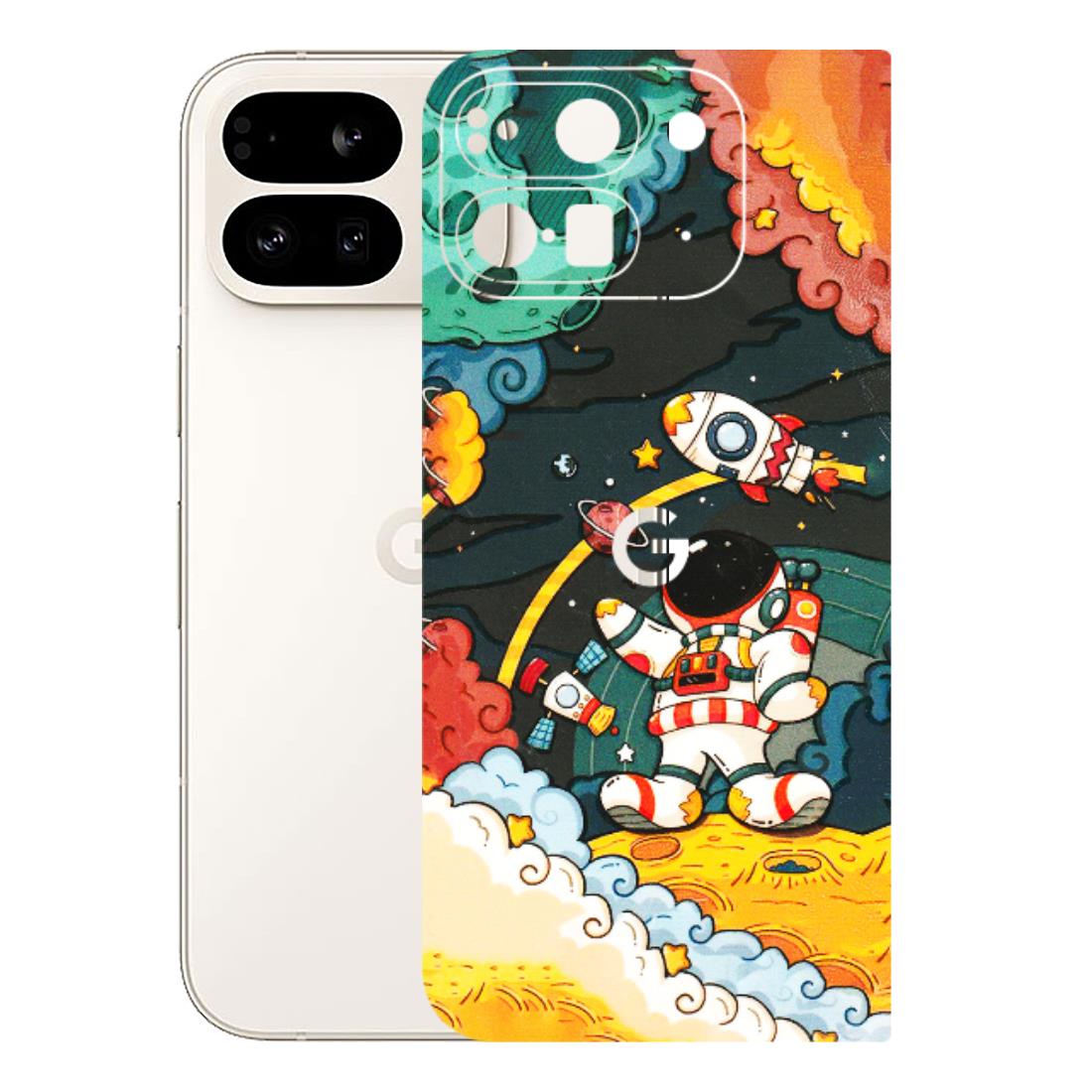 Google Pixel Phone Skins (All Models) - Astronauts & Spaceship - 3D Embossed Finish (L-145) Google Pixel 9 PRO FOLD