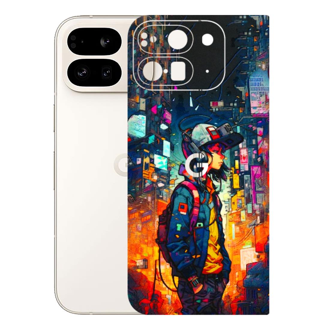 Google Pixel Phone Skins (All Models) - Street Anime Guy - 3D Embossed Finish (L-158) Google Pixel 9 PRO FOLD