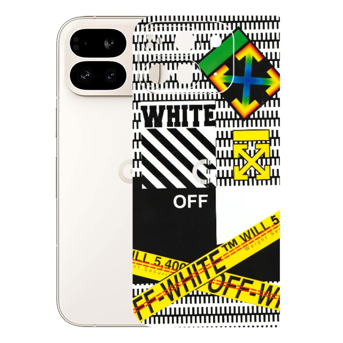 Google Pixel Phone Skins (All Models) - White Off Abstract - 3D Embossed Finish (L-172) Google Pixel 9 PRO FOLD