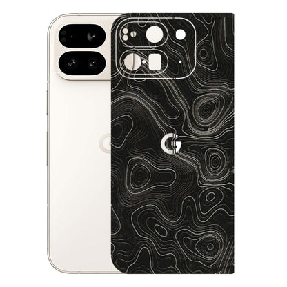 Google Pixel Phone Skins (All Models) - Black Swirl - 3D Embossed Finish (L-196) Google Pixel 9 PRO FOLD