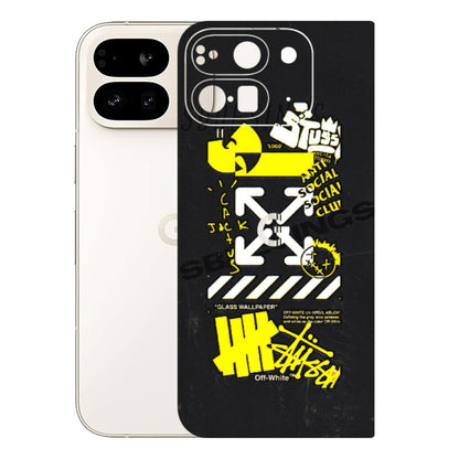 Google Pixel Phone Skins (All Models) - Anti Social Graffiti - 3D Embossed Finish (L-198) Google Pixel 9 PRO FOLD