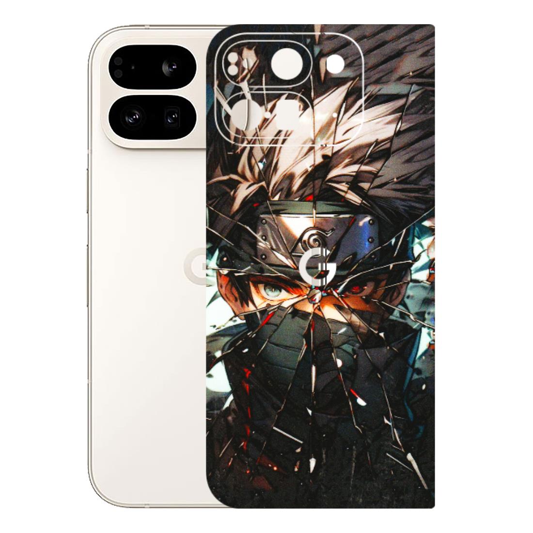Google Pixel Phone Skins (All Models) - Kakashi Shattered Glass Effect - 3D Embossed Finish (L-237) Google Pixel 9 PRO FOLD